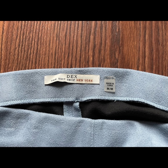 Blue Dex Suede Pencil Skirt - Picture 4 of 4